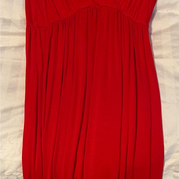 Red maternity dress - Picture 3 of 7